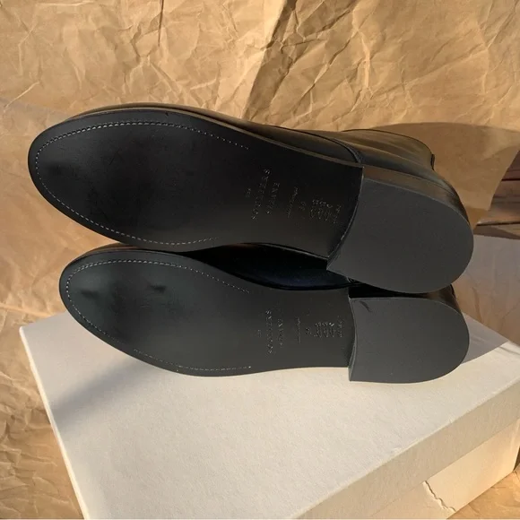 Sezane EUGENIE Boots/Sézane EUGENIE Leather Boots, New Black + Velvet Laces 39/8 - Picture 9 of 16